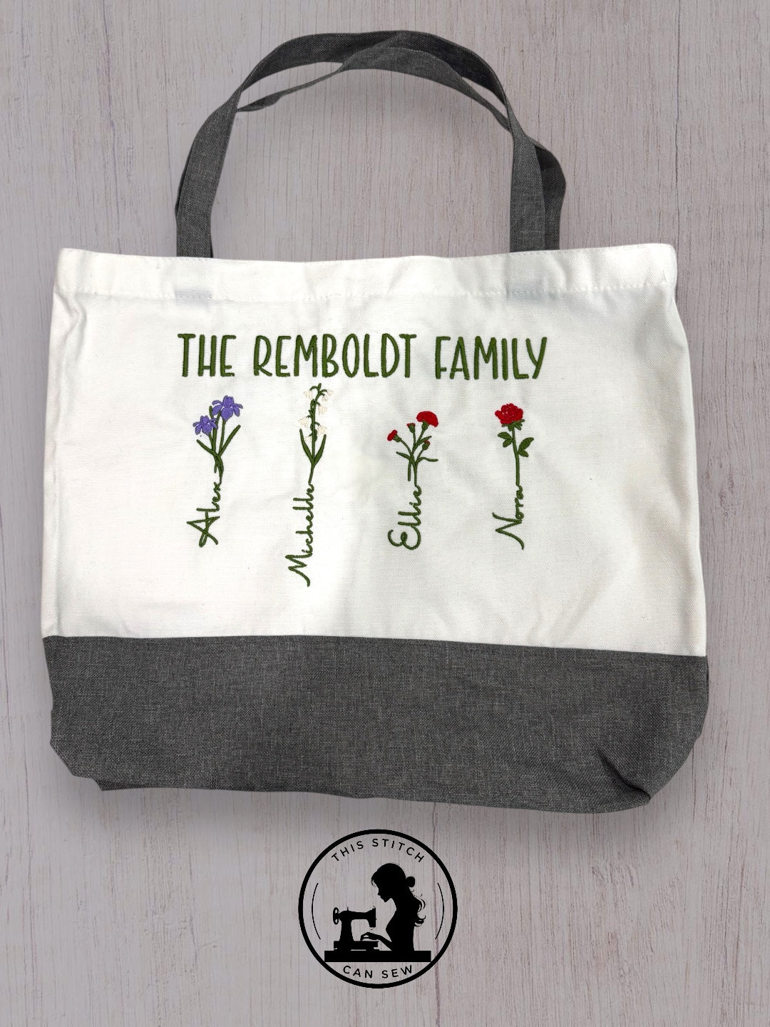 Family Birth Flower Tote Bag