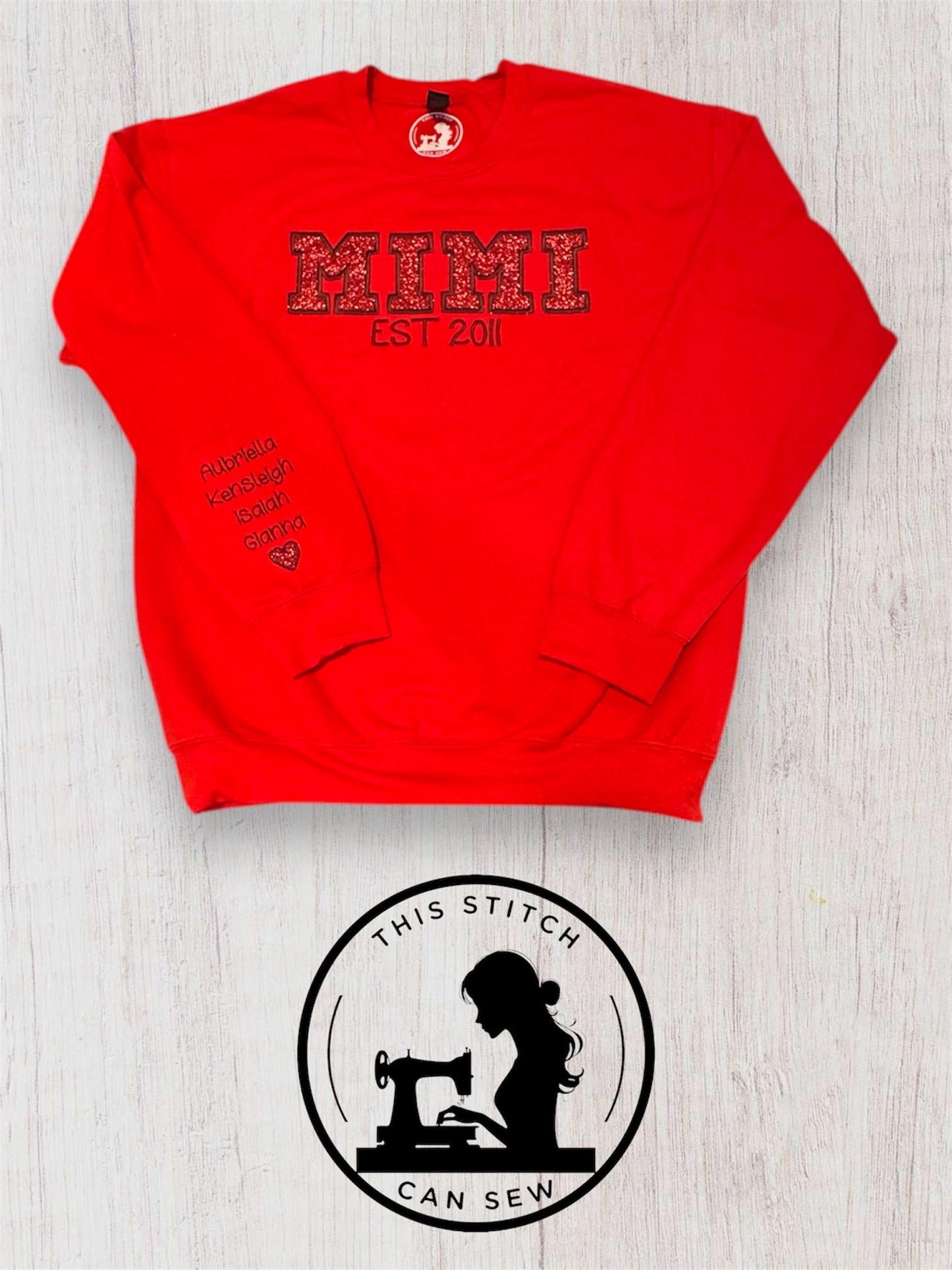 Personalized Glitter Applique Sweatshirt