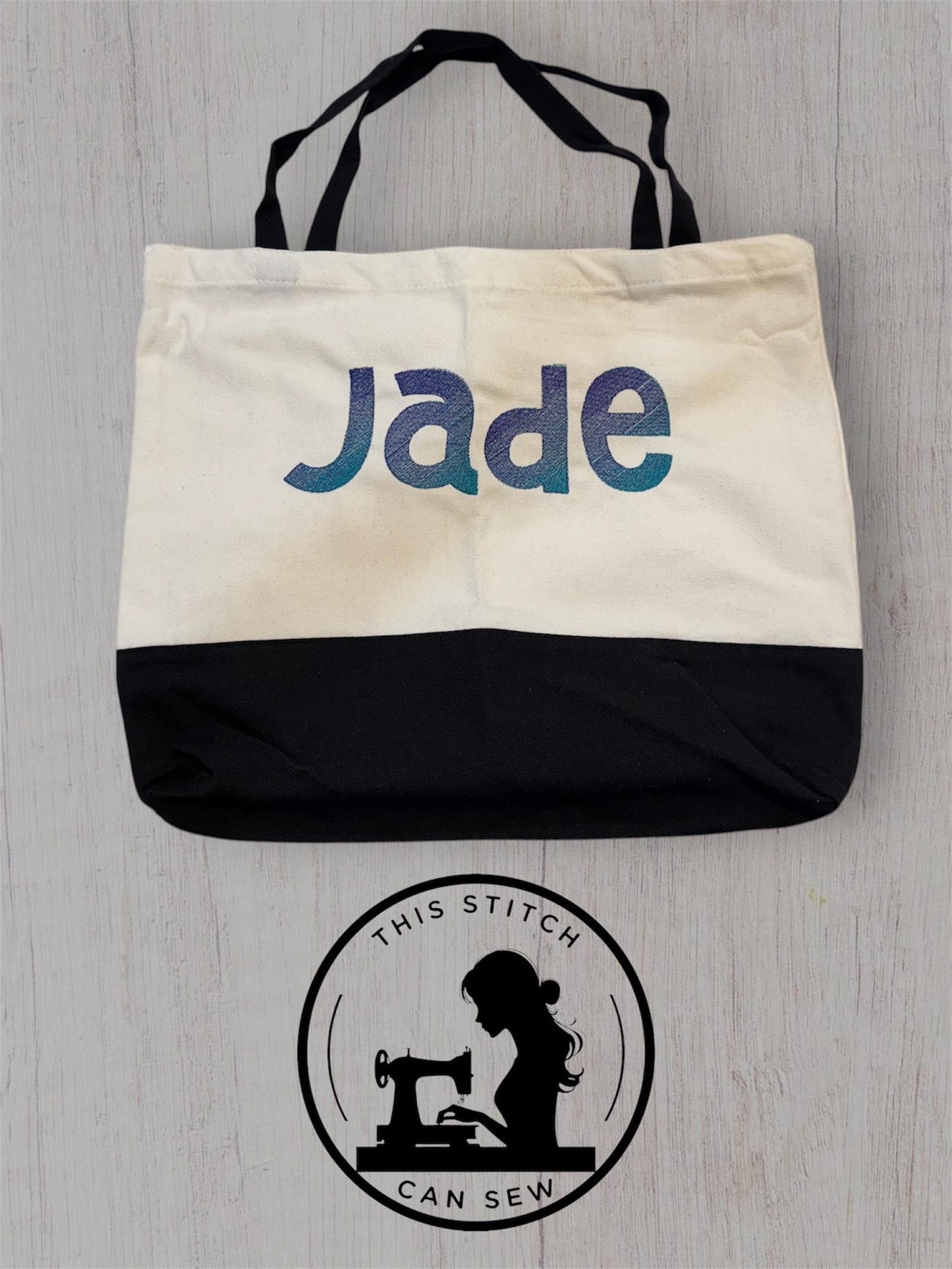 Personalized Ombre Gradient Tote Bag