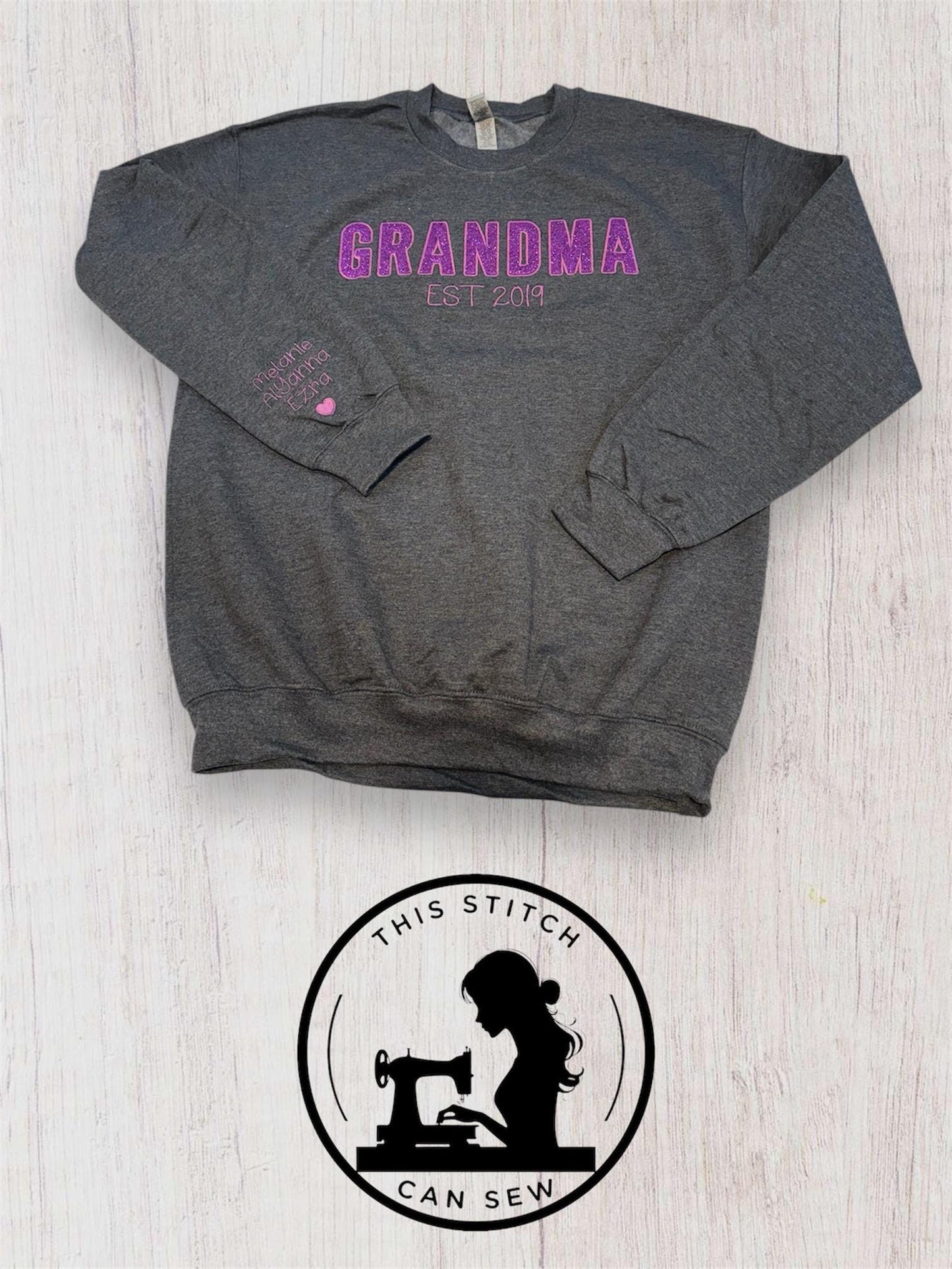 Personalized Glitter Applique Sweatshirt