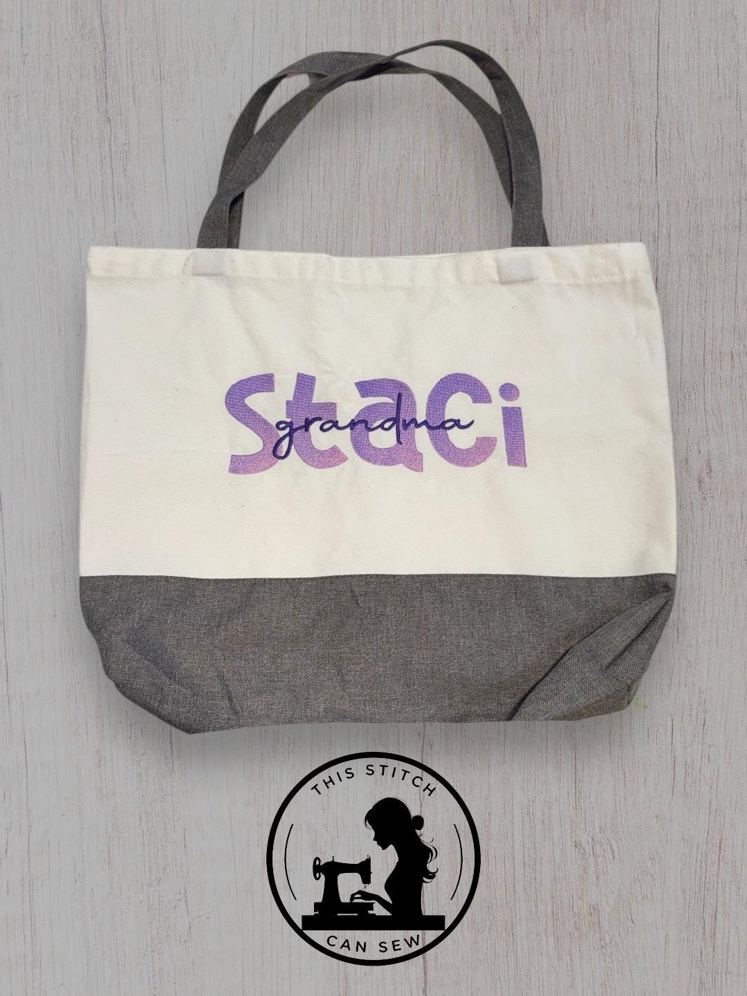 Personalized Ombre Gradient Tote Bag