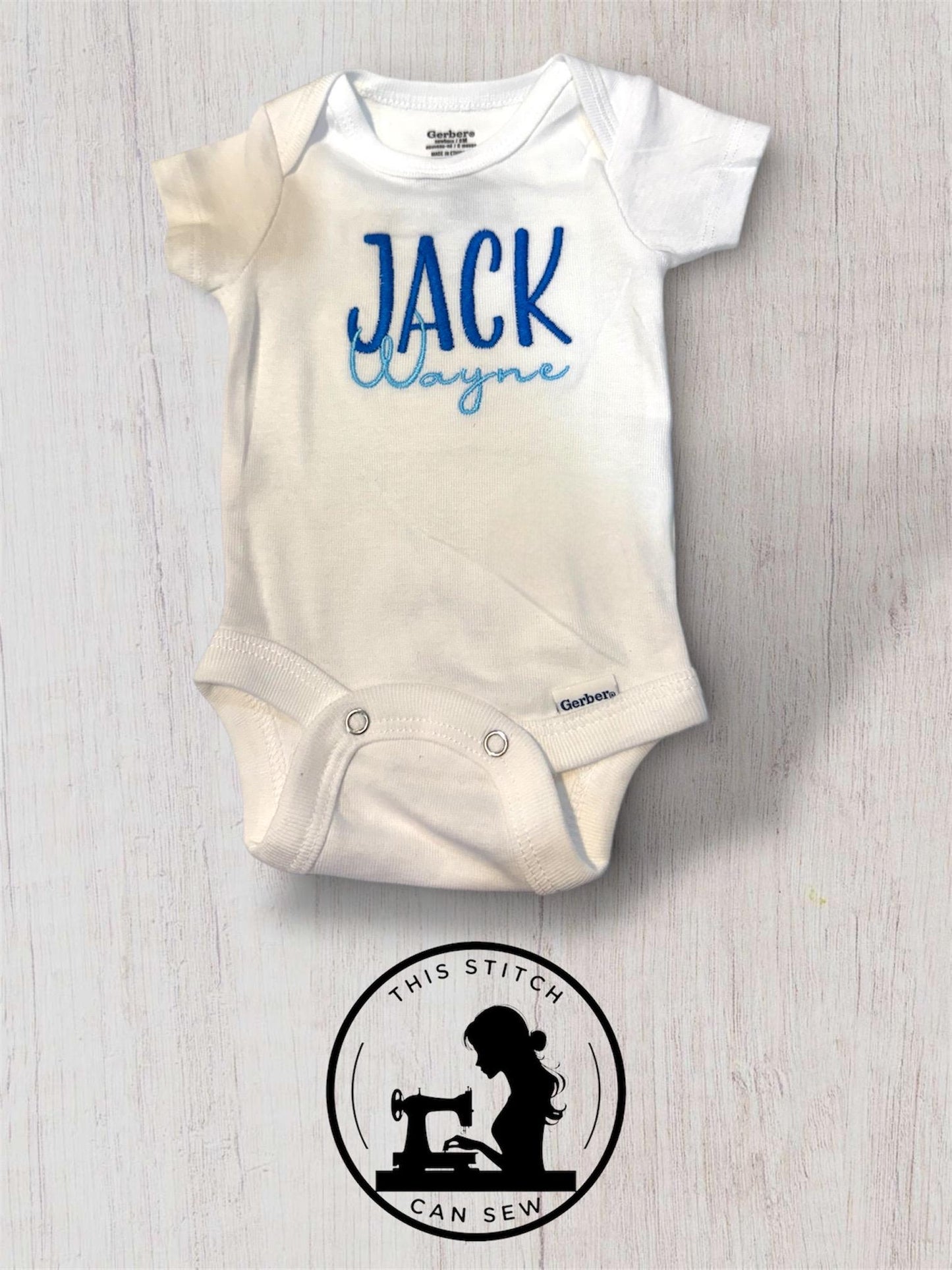 Personalized Embroidered Baby Bodysuit
