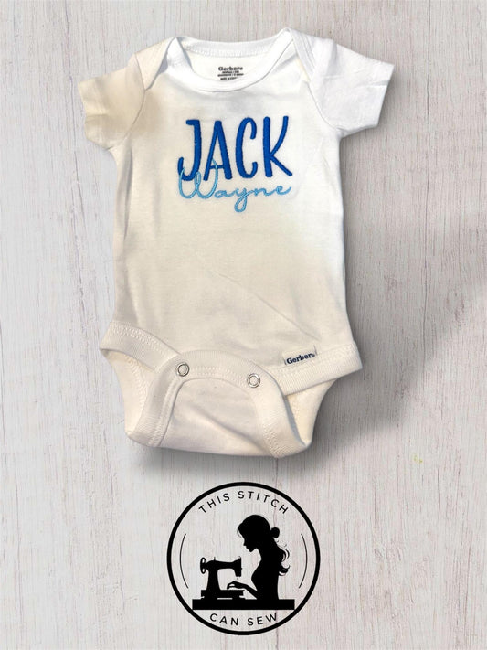 Personalized Embroidered Baby Bodysuit