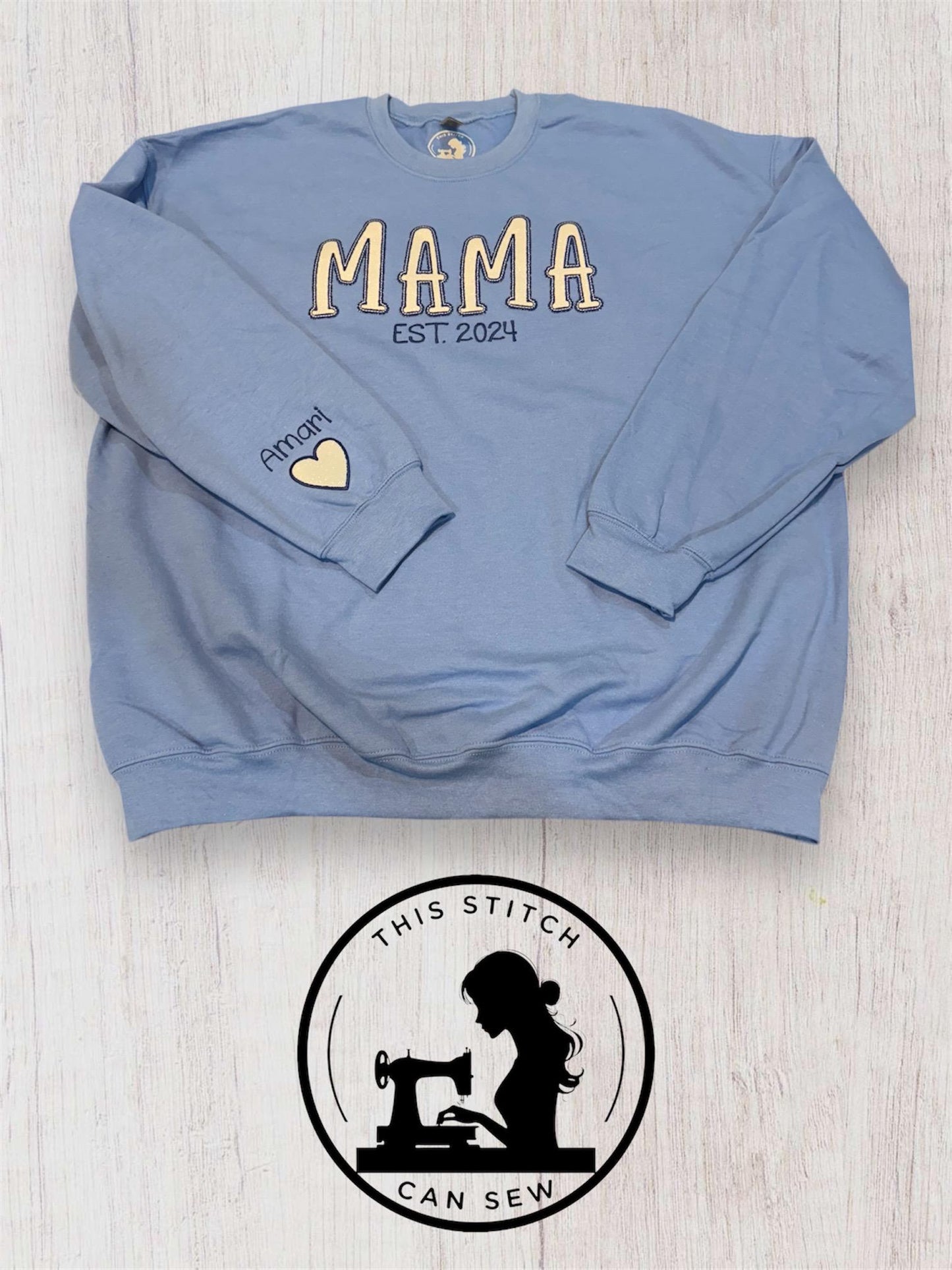 Personalized Glitter Applique Sweatshirt