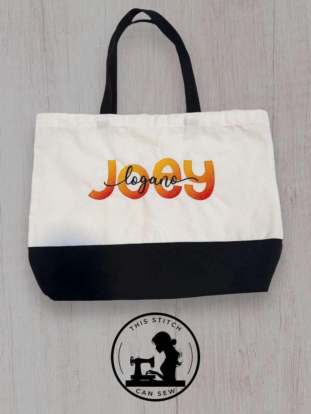 Personalized Ombre Gradient Tote Bag