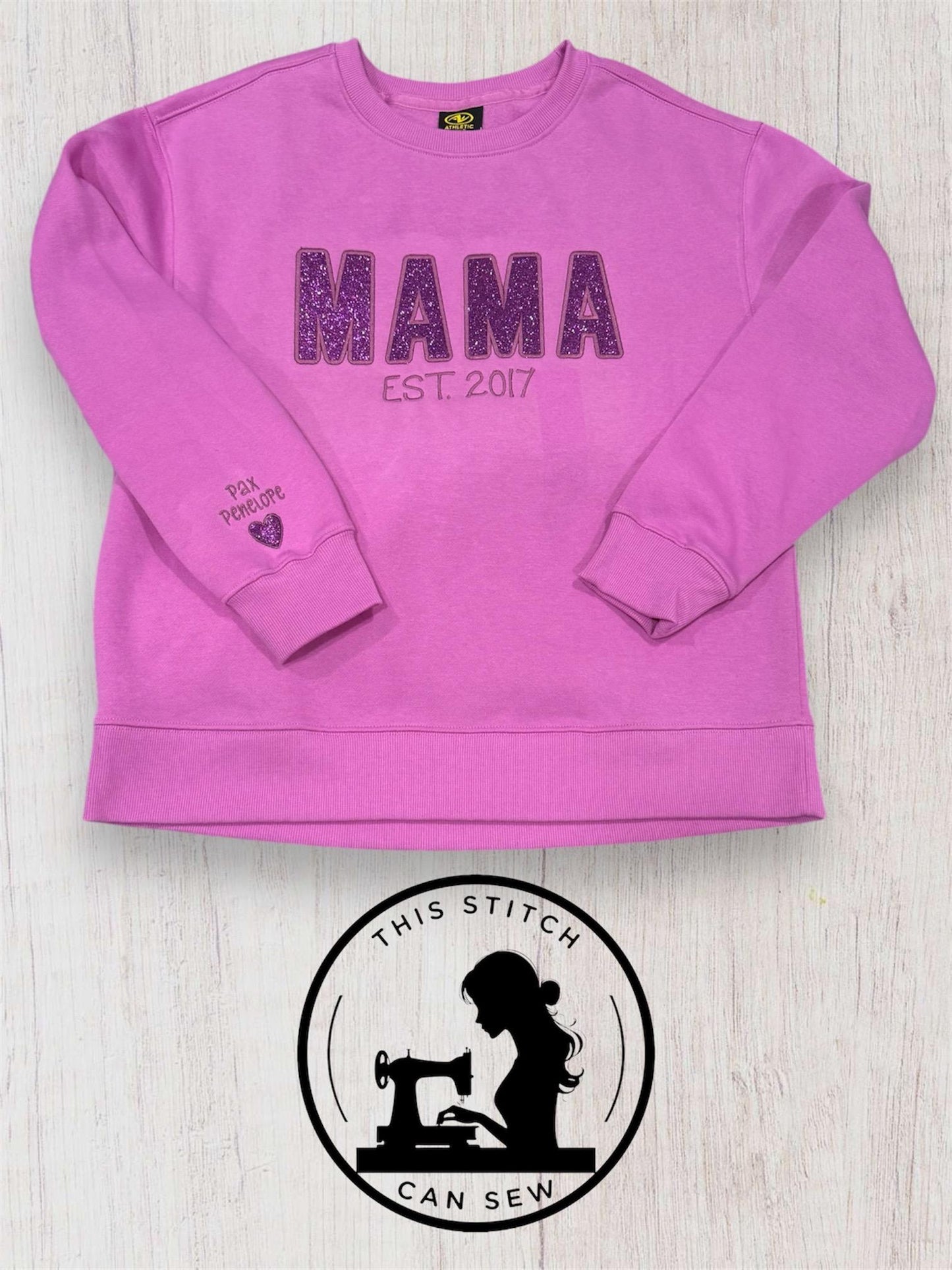 Personalized Glitter Applique Sweatshirt