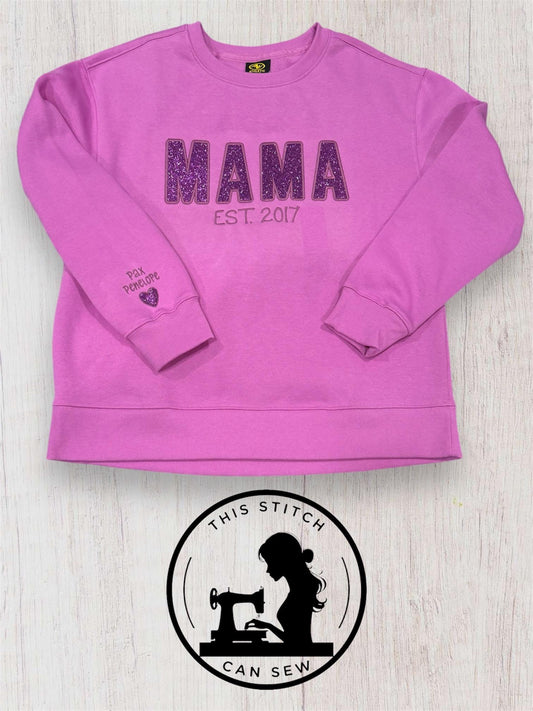Personalized Glitter Applique Sweatshirt