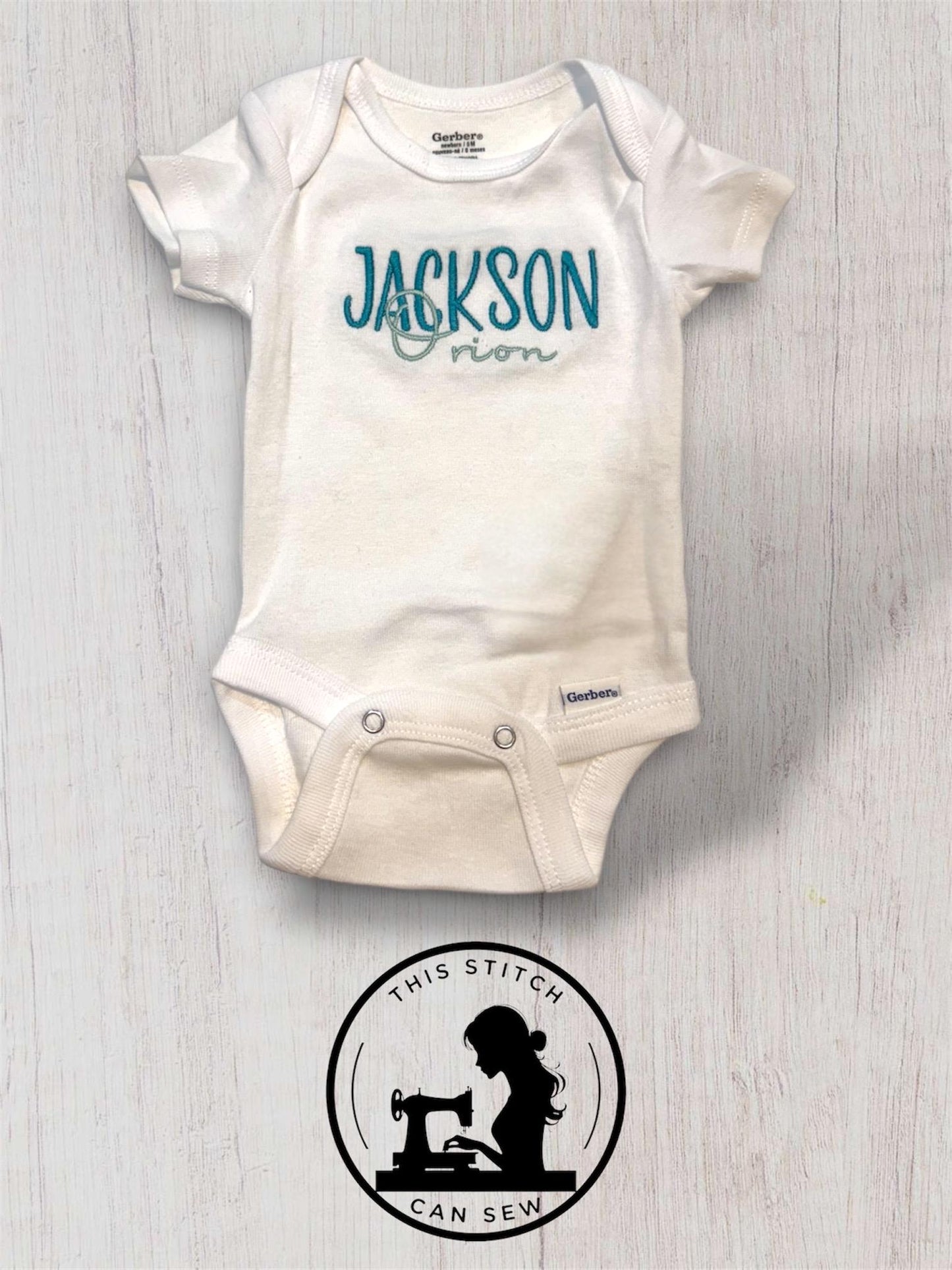 Personalized Embroidered Baby Bodysuit