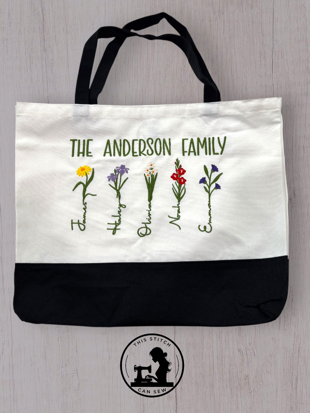 Family Birth Flower Tote Bag